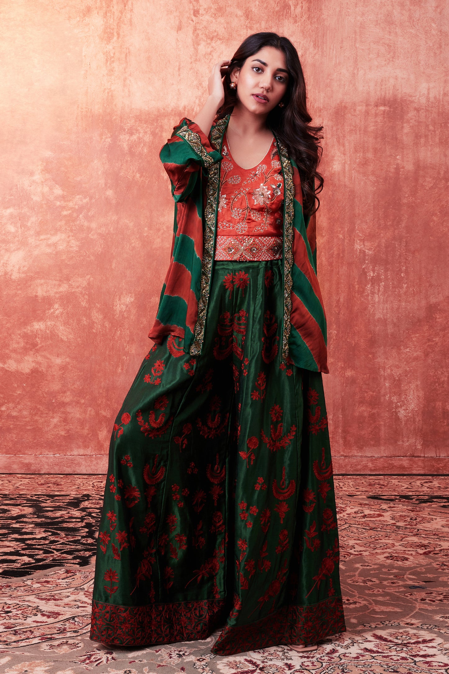 Leheriya Jacket Set