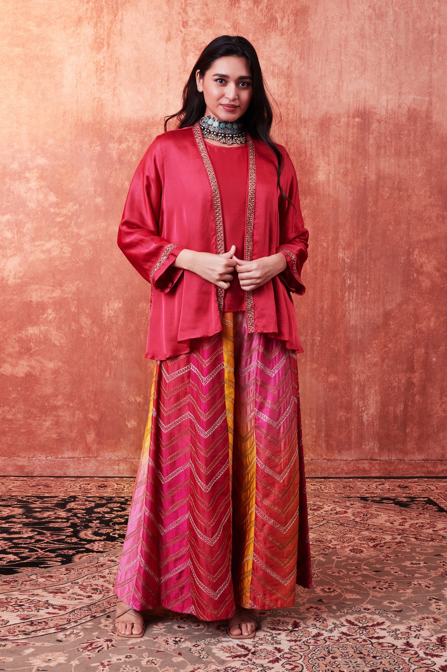 Ombre Flared Palazzo Set