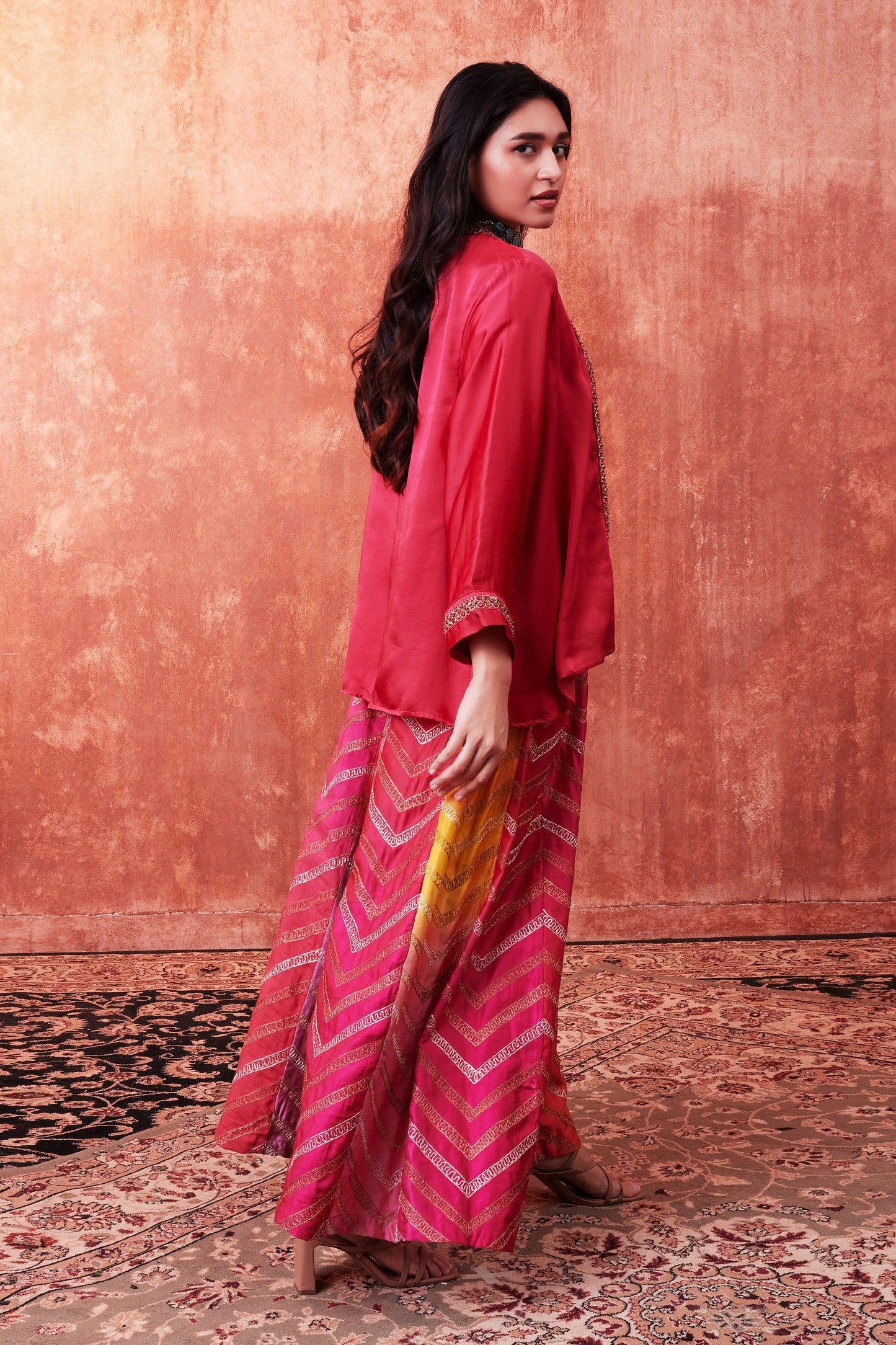 Ombre Flared Palazzo Set