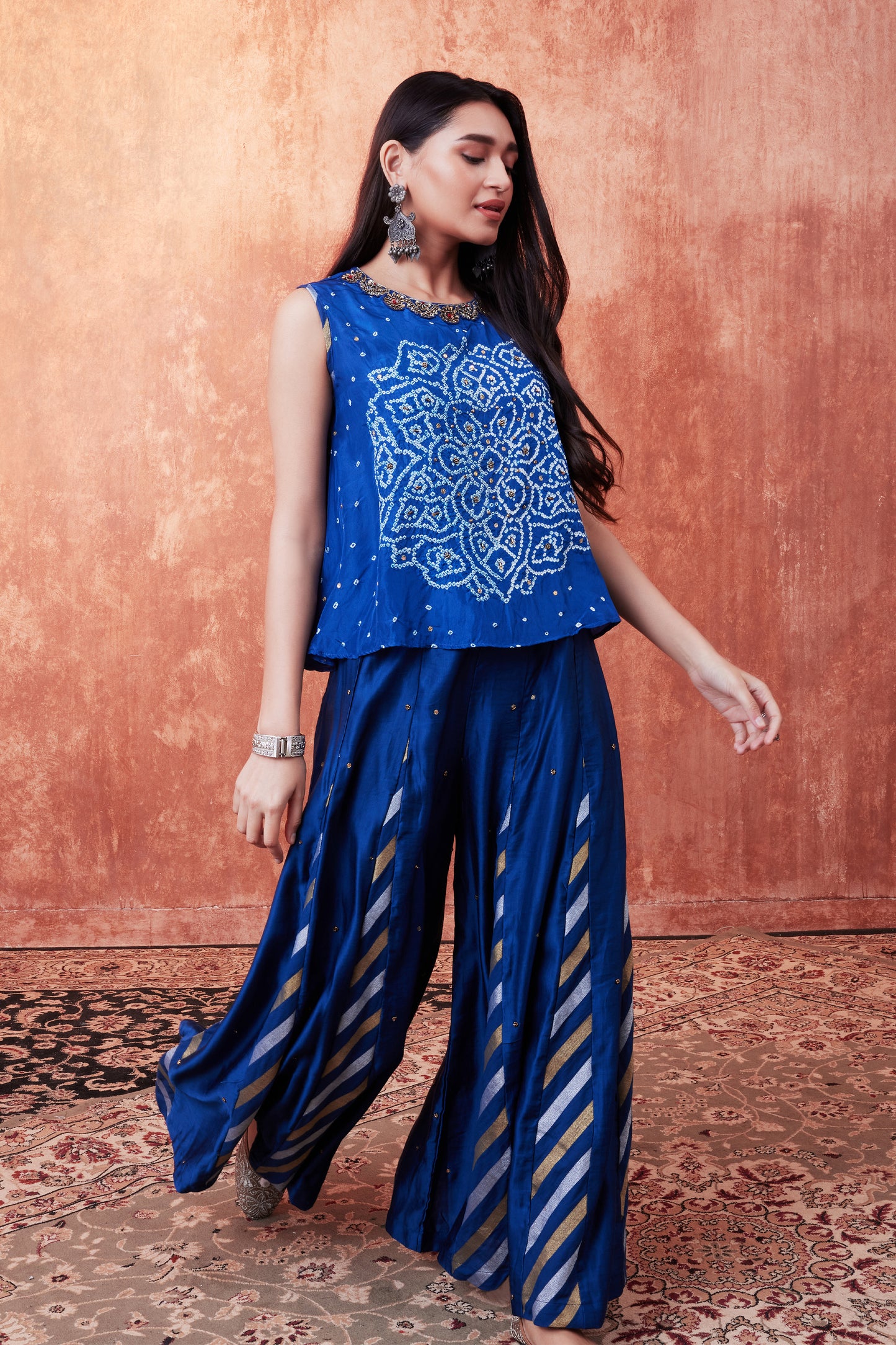 Mandala Bandhani Top Set