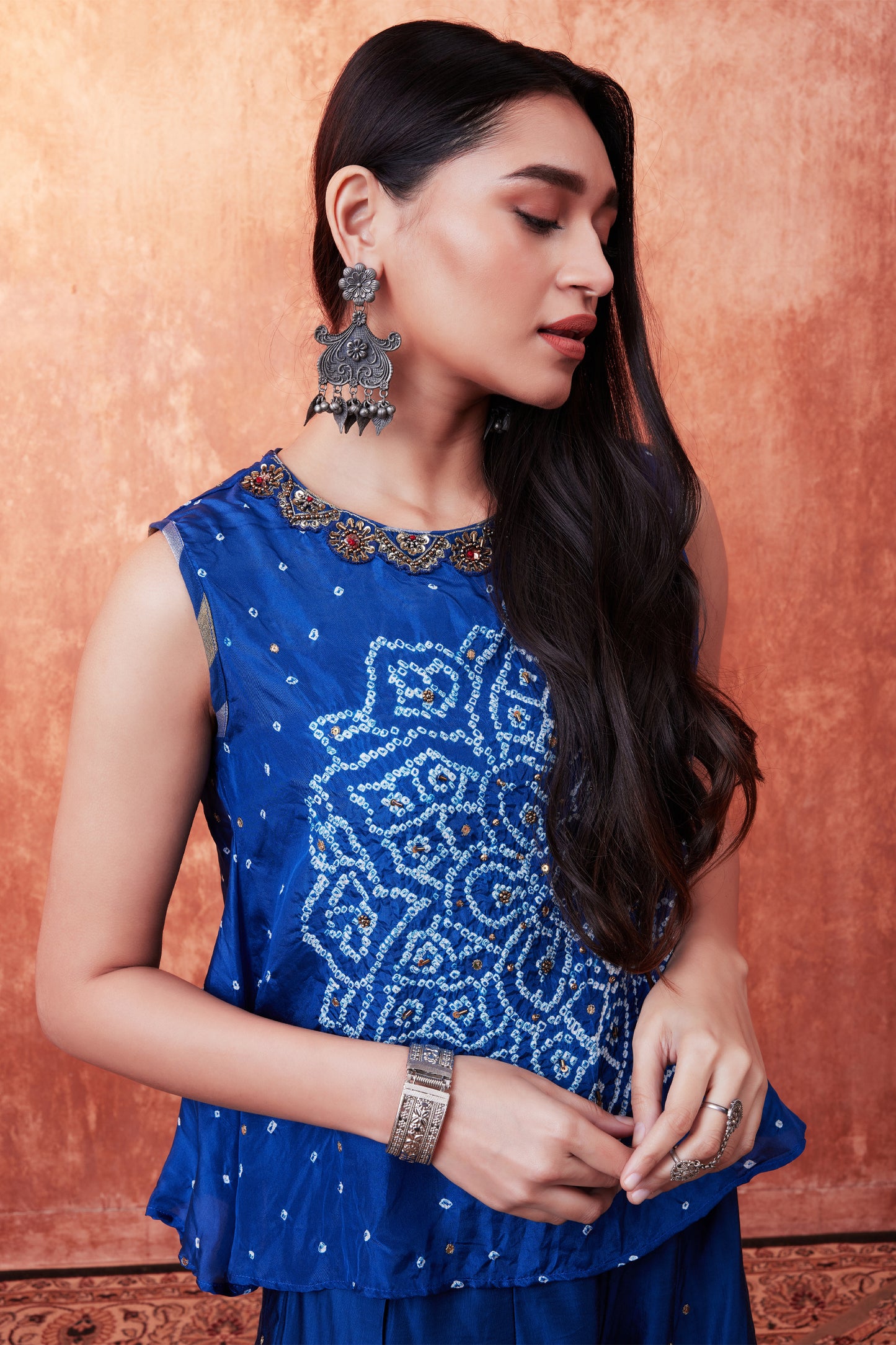 Mandala Bandhani Top Set