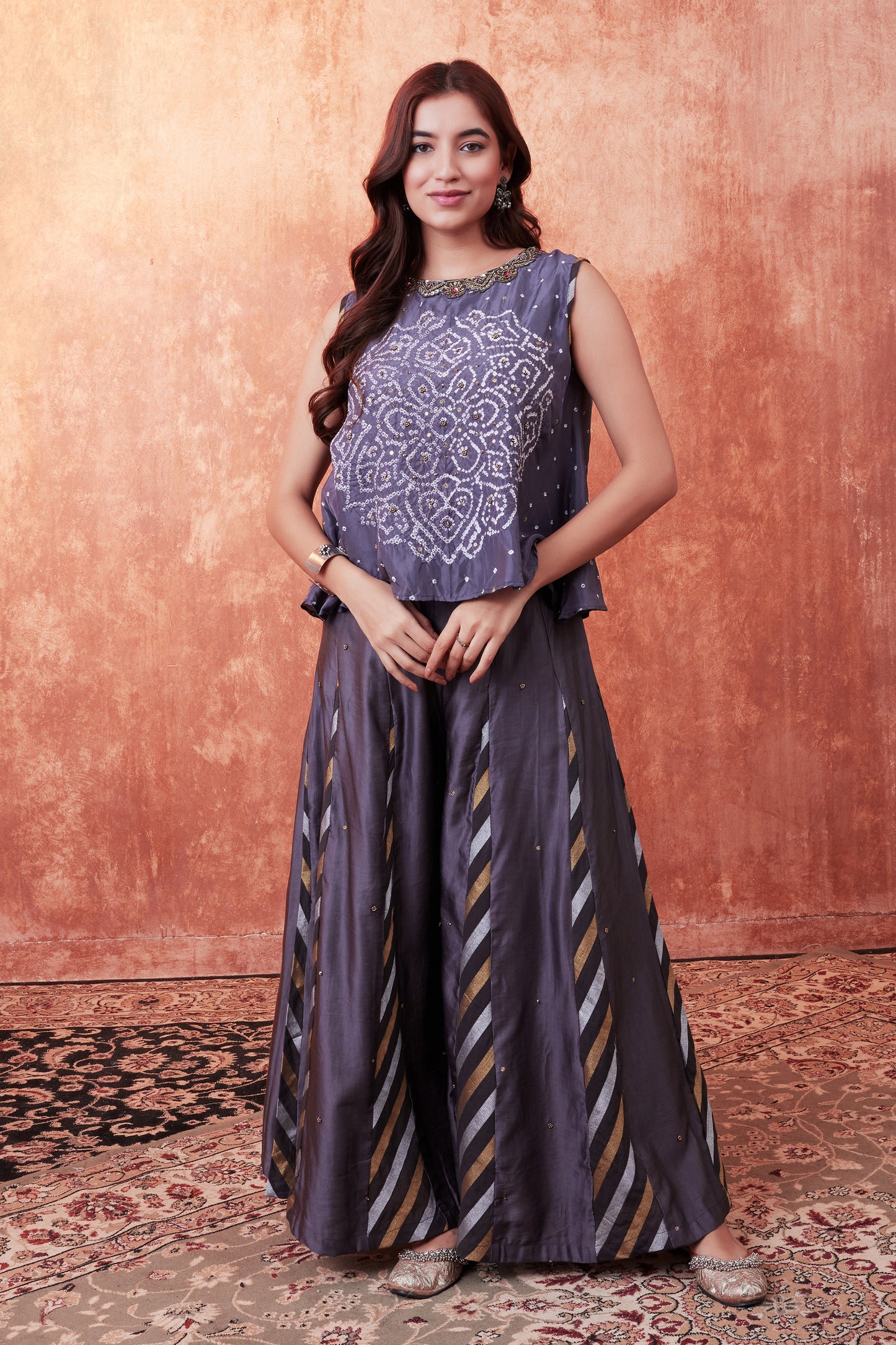Mandala Bandhani Top Set