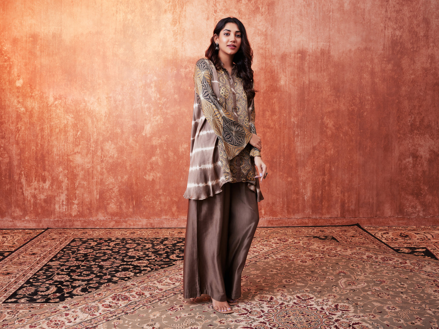 8002 Ajrakh Shirt and Palazzos