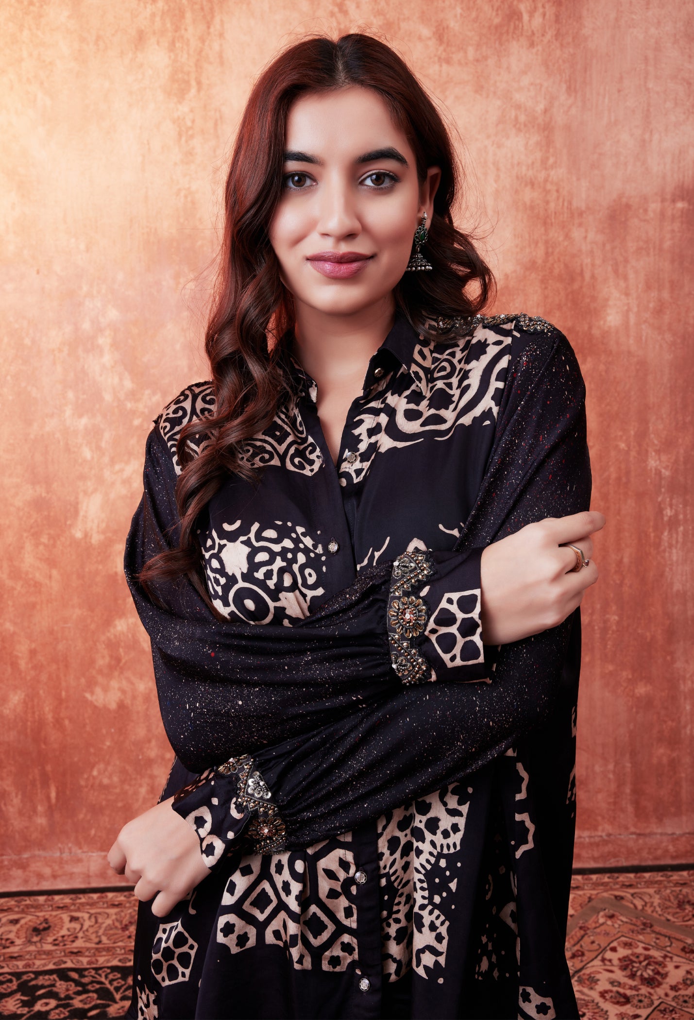 8013 Ajrakh Shirt and Palazzo Trousers