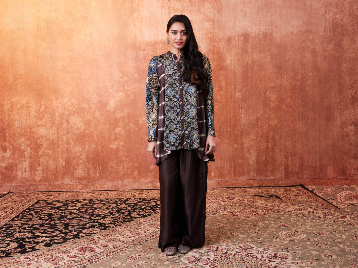 8002 Ajrakh Shirt and Palazzos