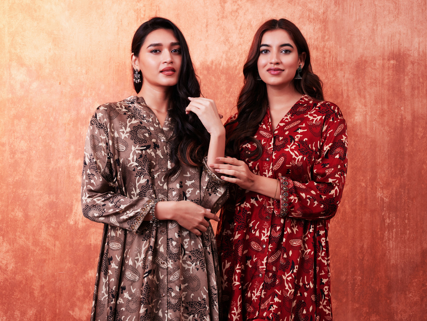 8003 Ajrakh Waterfall Shirt and Leheriya Cowled Trousers