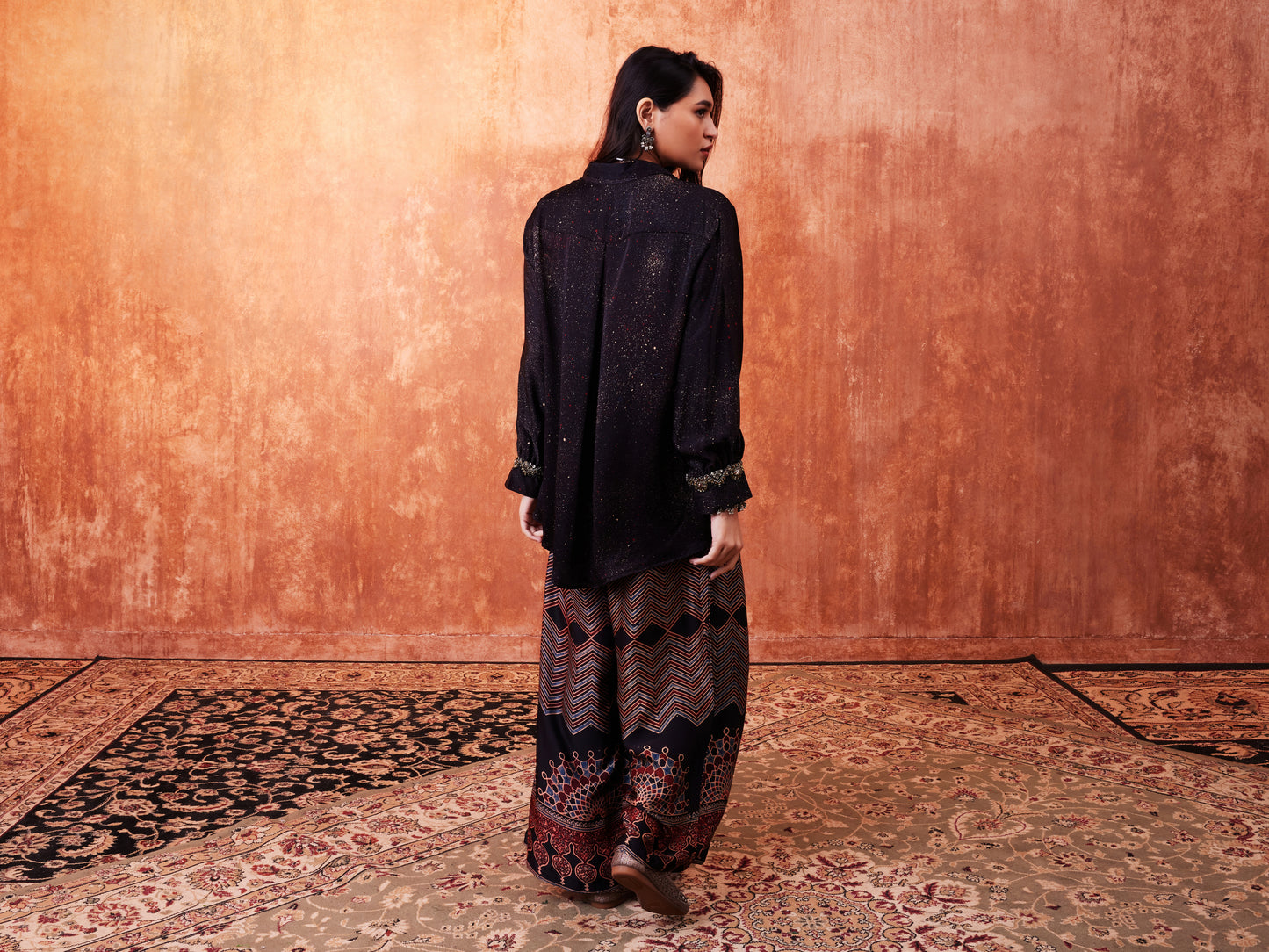 8014 Splatter Shirt and Ajrakh Trousers