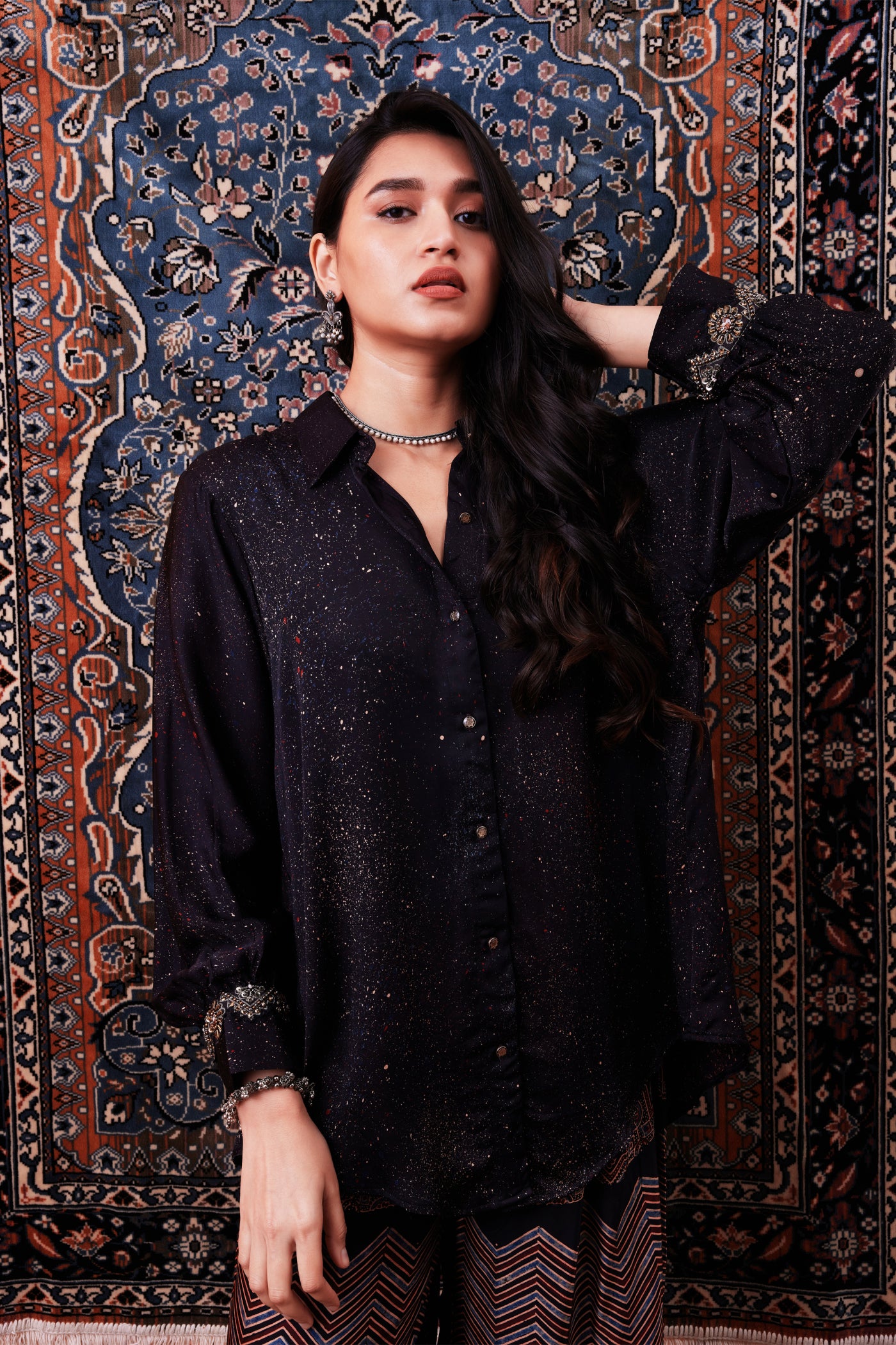 8014 Splatter Shirt and Ajrakh Trousers