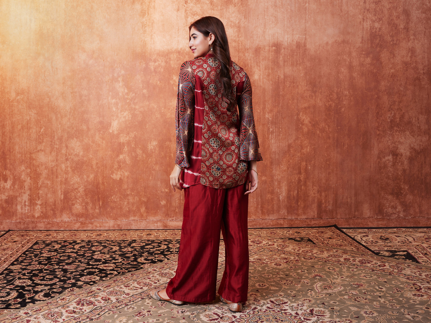 8002 Ajrakh Shirt and Palazzos
