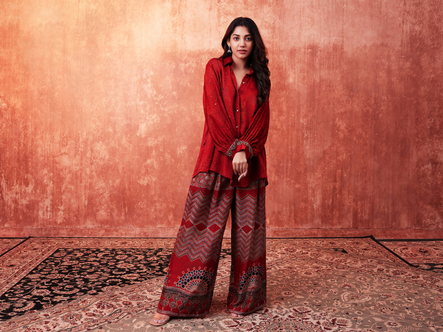 8014 Splatter Shirt and Ajrakh Trousers