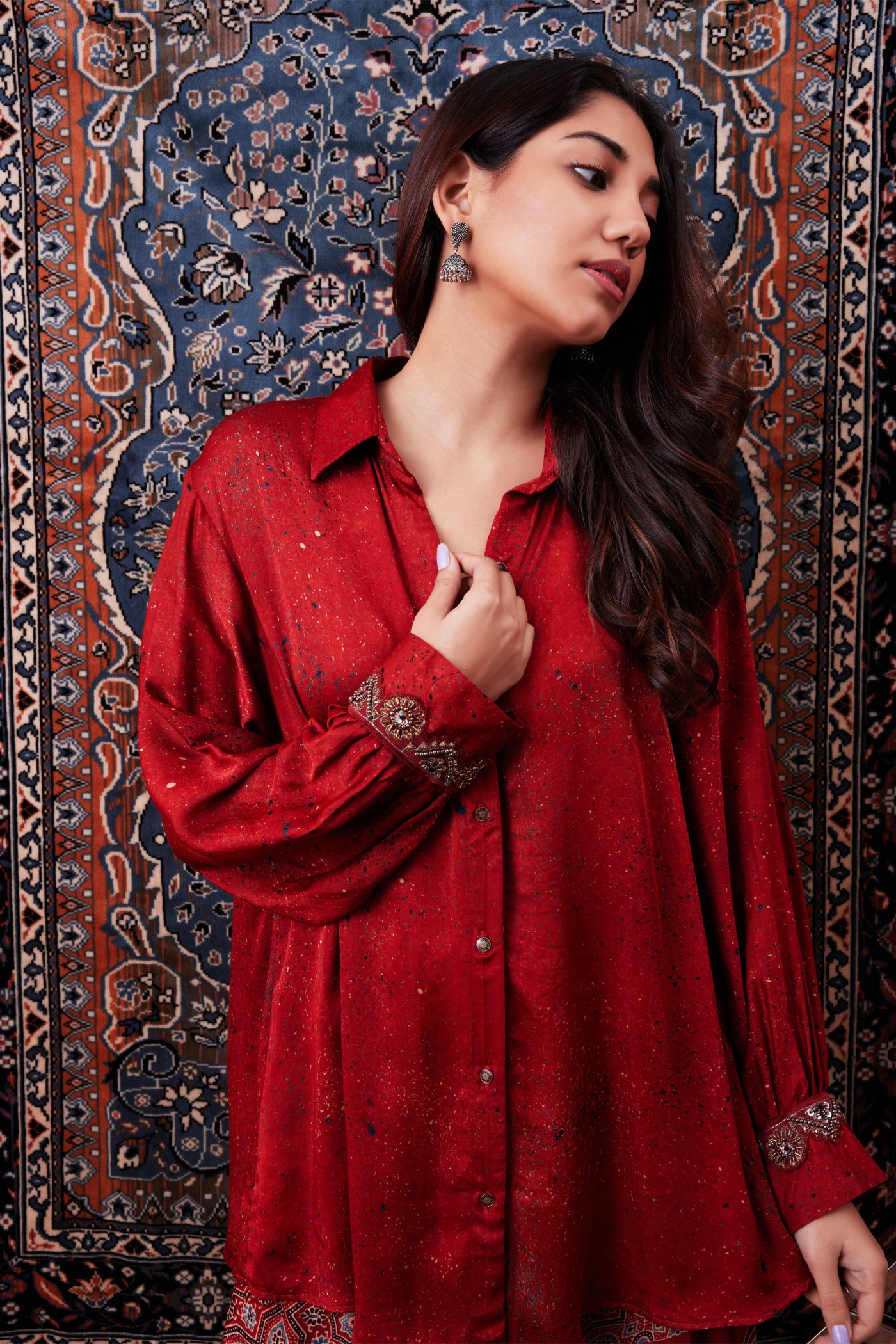 8014 Splatter Shirt and Ajrakh Trousers