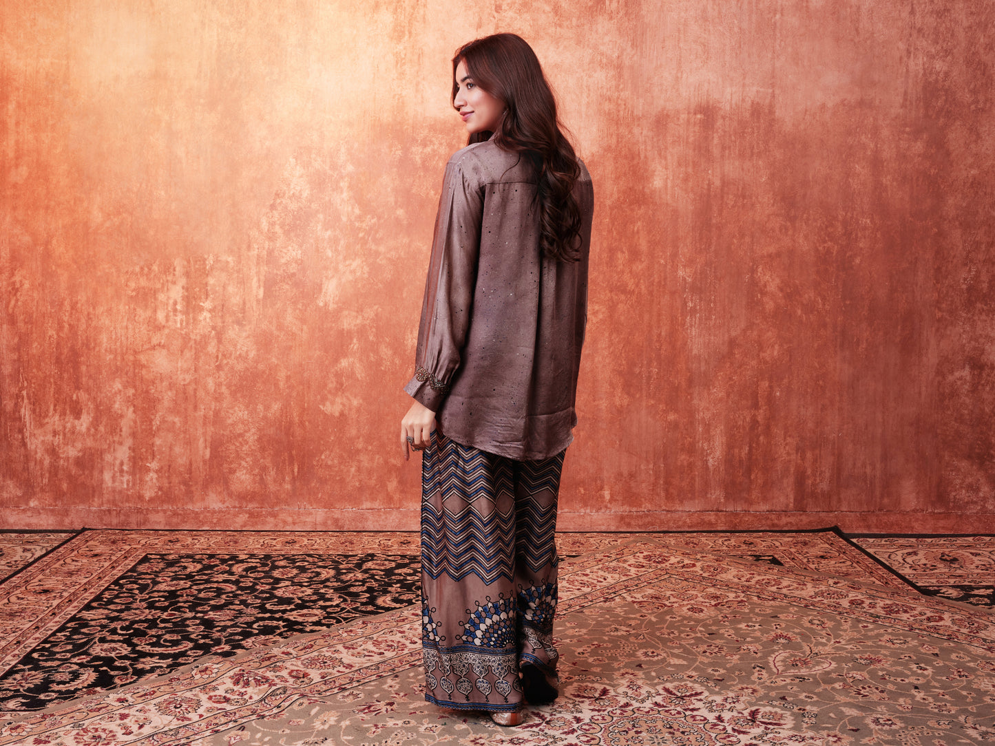 8014 Splatter Shirt and Ajrakh Trousers