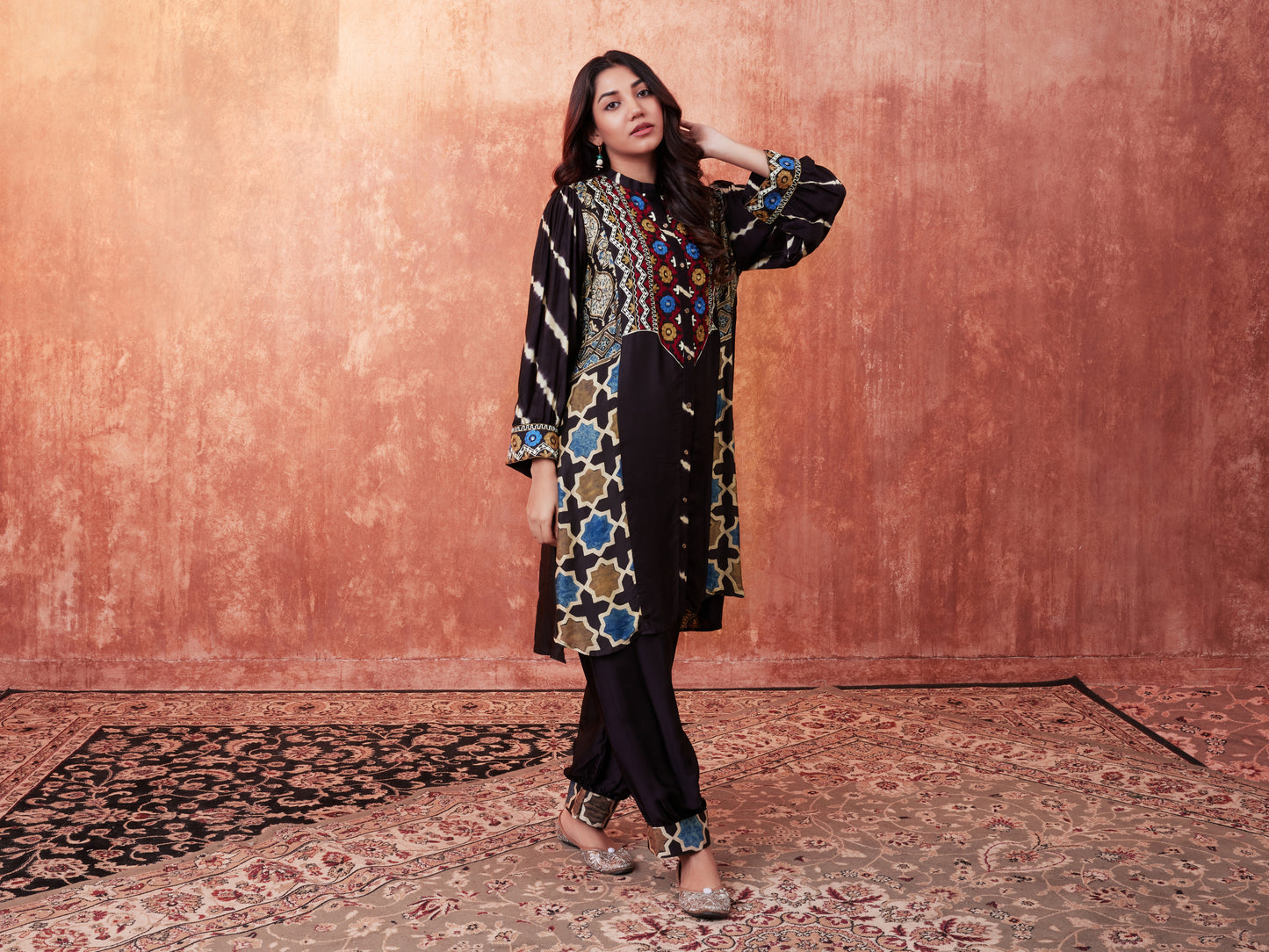 8001 Ajrakh Tunic and Cuffed Trousers