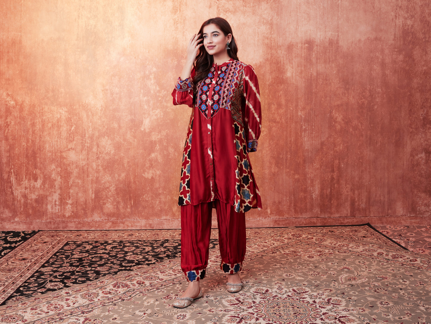 8001 Ajrakh Tunic and Cuffed Trousers
