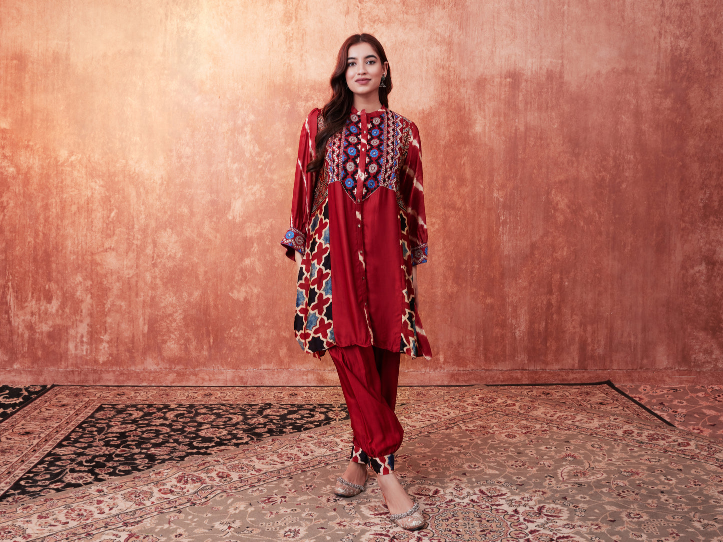 8001 Ajrakh Tunic and Cuffed Trousers