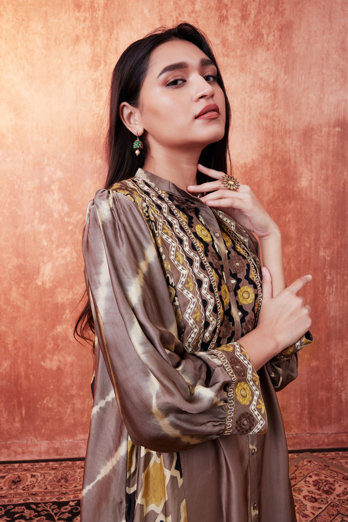 8001 Ajrakh Tunic and Cuffed Trousers