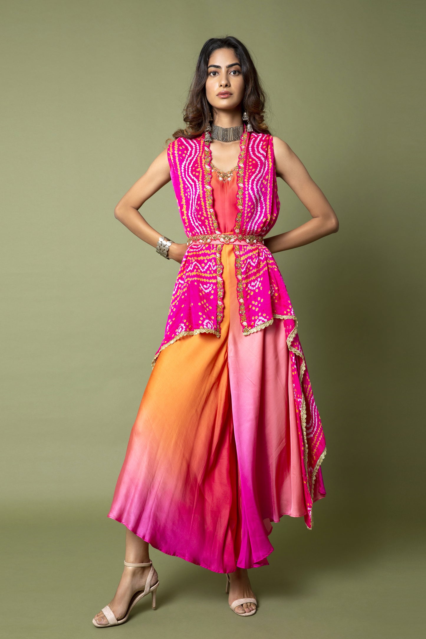 Waterfall Jumpsuit With Cape