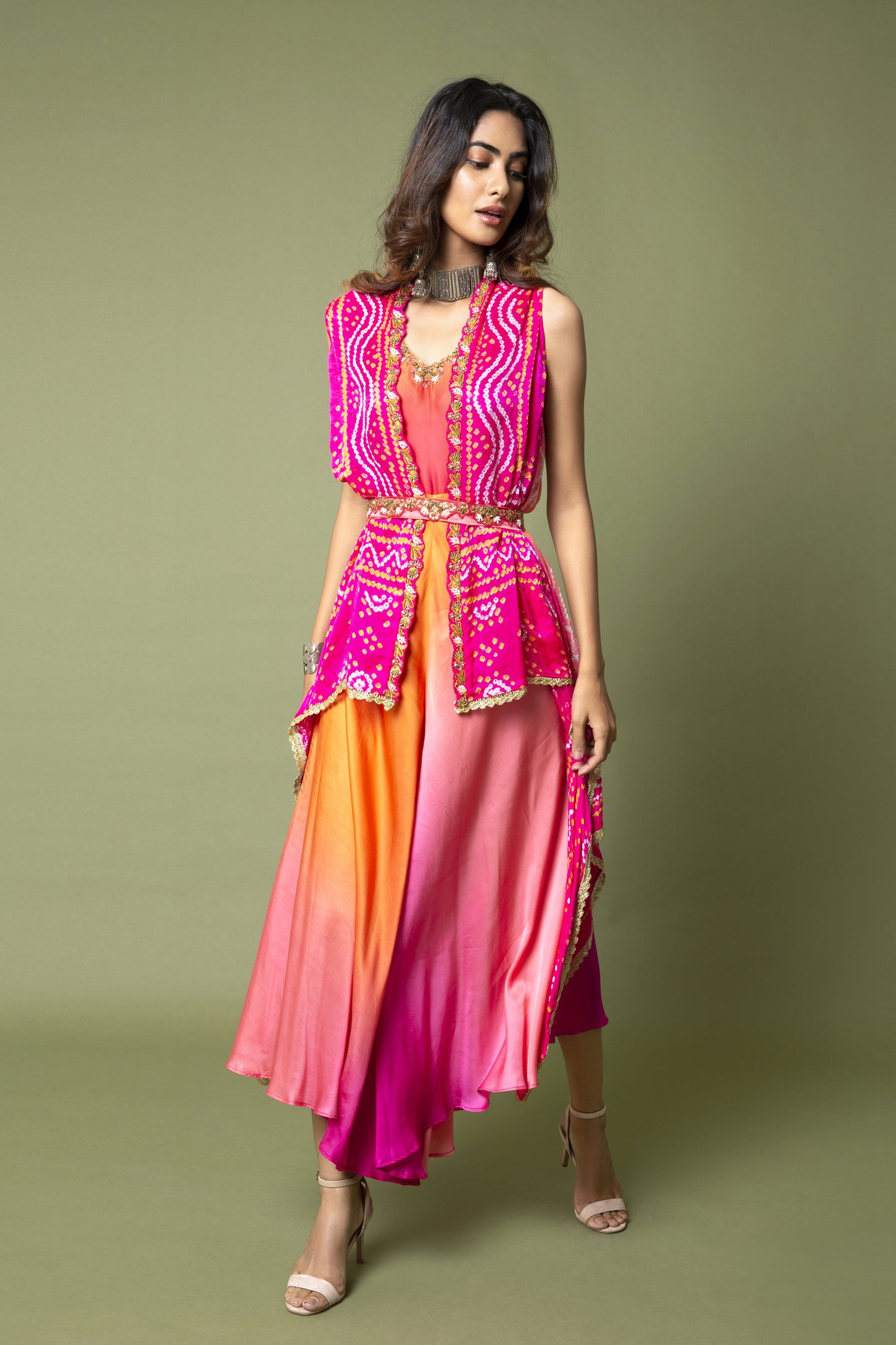 Waterfall Jumpsuit With Cape