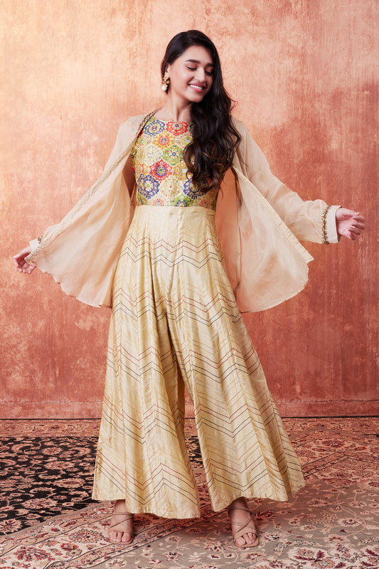 Moroccan Brocade Jumpsuit Set