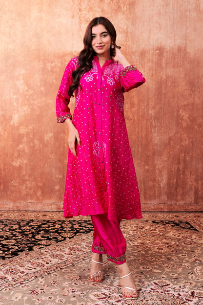 Mandala Bandhani Tunic Shirt Set