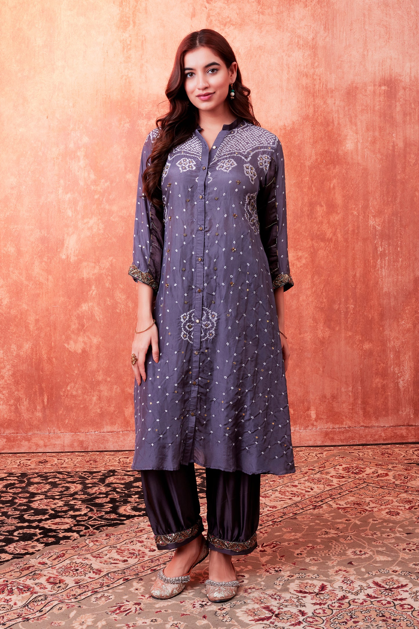 Mandala Bandhani Tunic Shirt Set