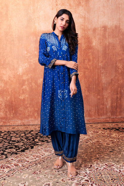 Mandala Bandhani Tunic Shirt Set