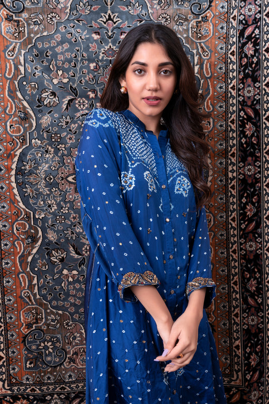 Mandala Bandhani Tunic Shirt Set