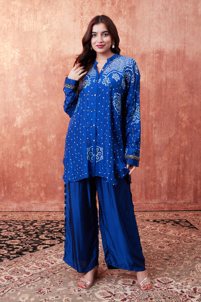 Mandala Bandhani Relaxed Shirt Set