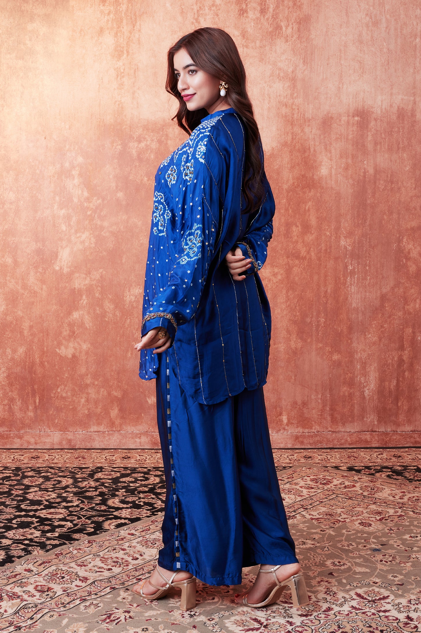 Mandala Bandhani Relaxed Shirt Set