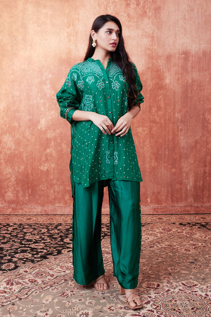 Mandala Bandhani Relaxed Shirt Set