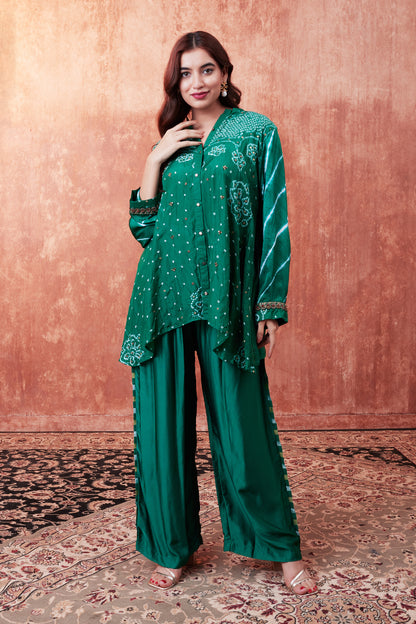 Jamla Bandhani Shirt Set