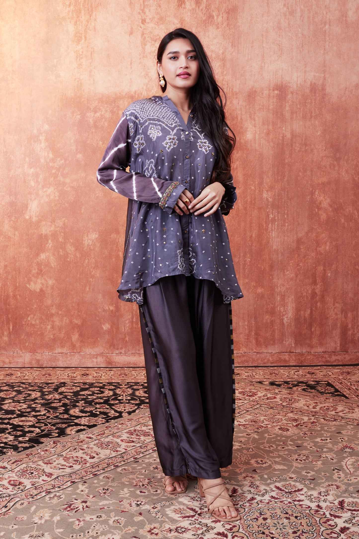 Jamla Bandhani Shirt Set