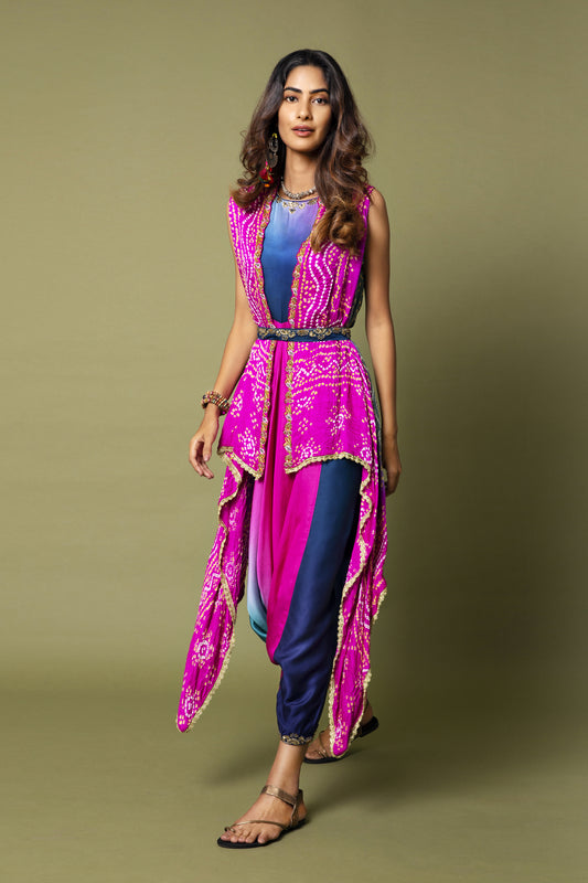 Cowl Jumpsuit With Cape