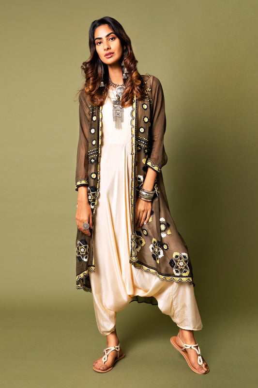 Cowl Jumpsuit And Jacket