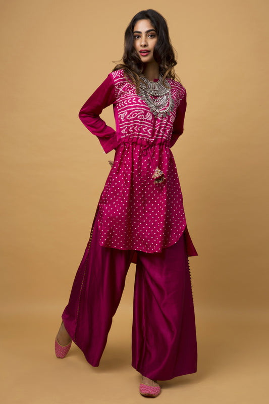 Burnt Pink Tunic & Matching Straight Trousers