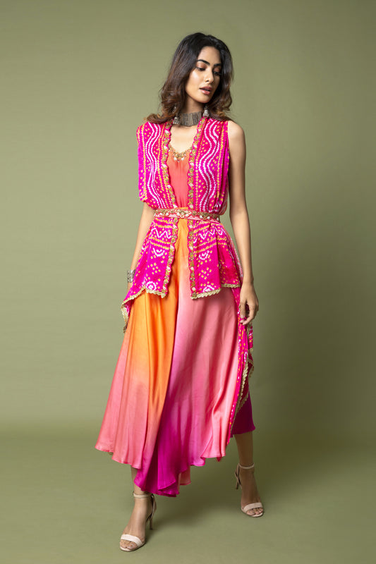 Waterfall Jumpsuit With Cape